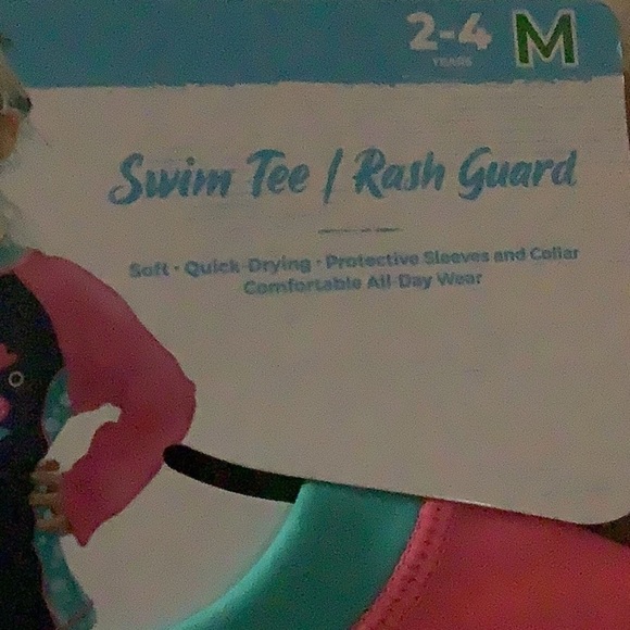 Sun Smart Size 2-4 Yrs Surf's Up Swim Tee Rash Guard UPF 50 + & Arm Floats New - Picture 4 of 6